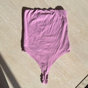 Pink Strapless Bodysuit